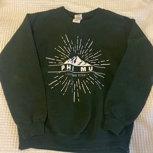 Green crew neck